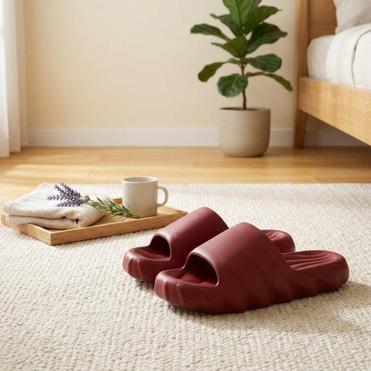 Thickstep™ Thick Sole EVA Slippers in a calm home setting
