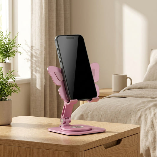 Alloytilt™ Aluminum Alloy Phone Holder Stand in a calm home setting