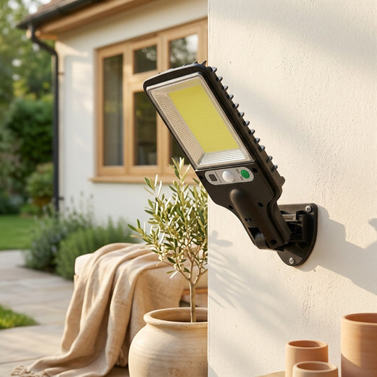 Dawnwatch™ Solar Sensor Wall Light in a calm home setting