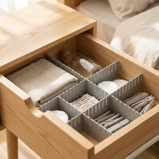 Drawerfit™ Plastic Drawer Storage Divider, styled close view