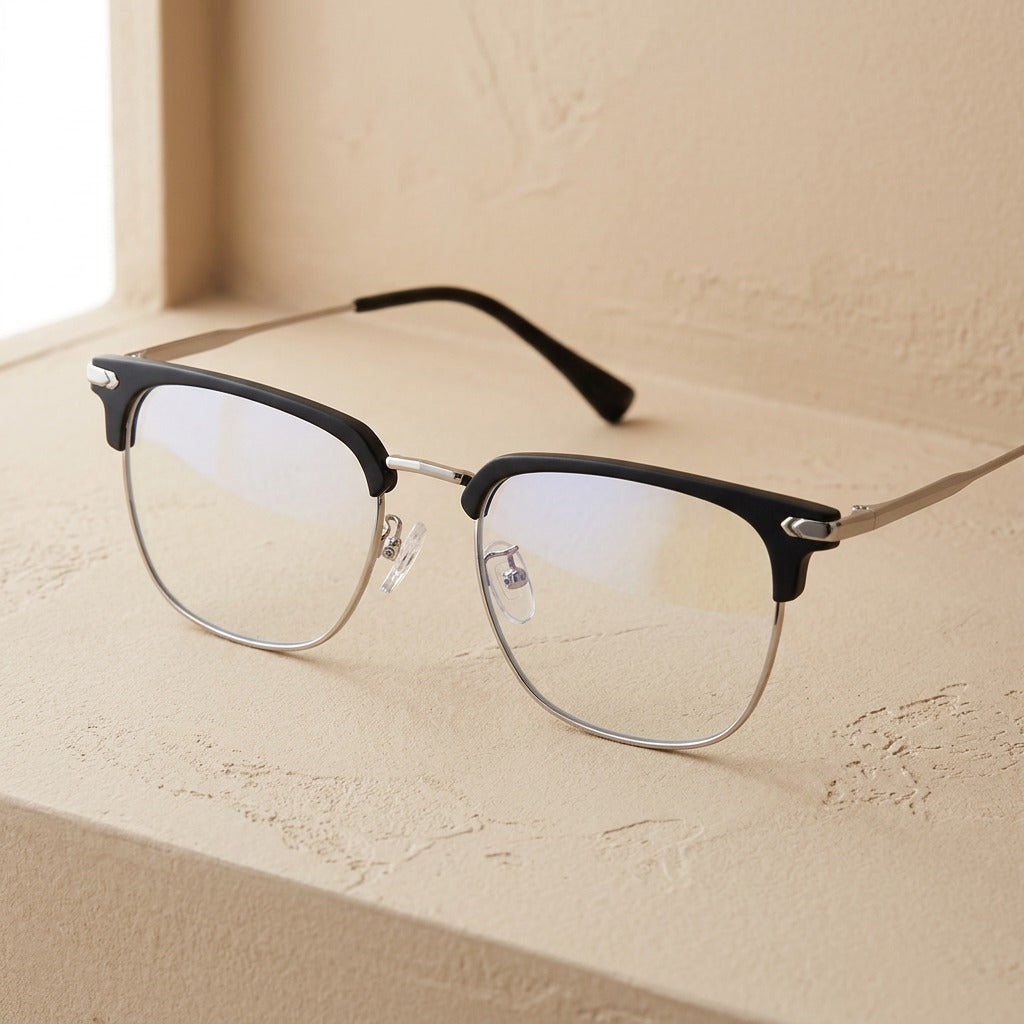 Bluemuse™ Oval Blue Light Glasses, material and detail close-up