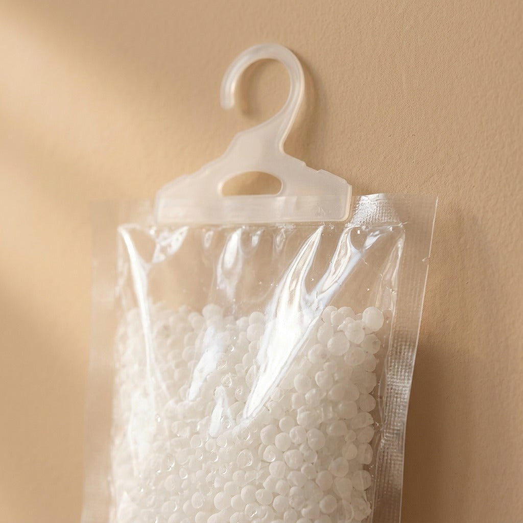 Dampdrop™ Hanging Dehumidifier Bag, material and detail close-up