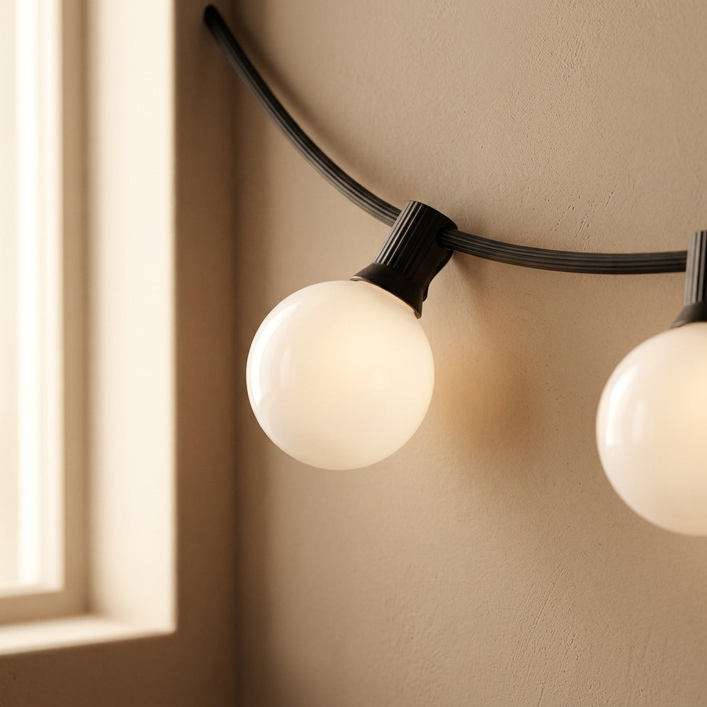 Gloworbit™ G50 Low Voltage String Lights, material and detail close-up