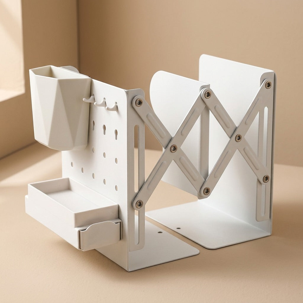 Shelfreach™ Telescopic Desktop Bookshelf Rack, material and detail close-up
