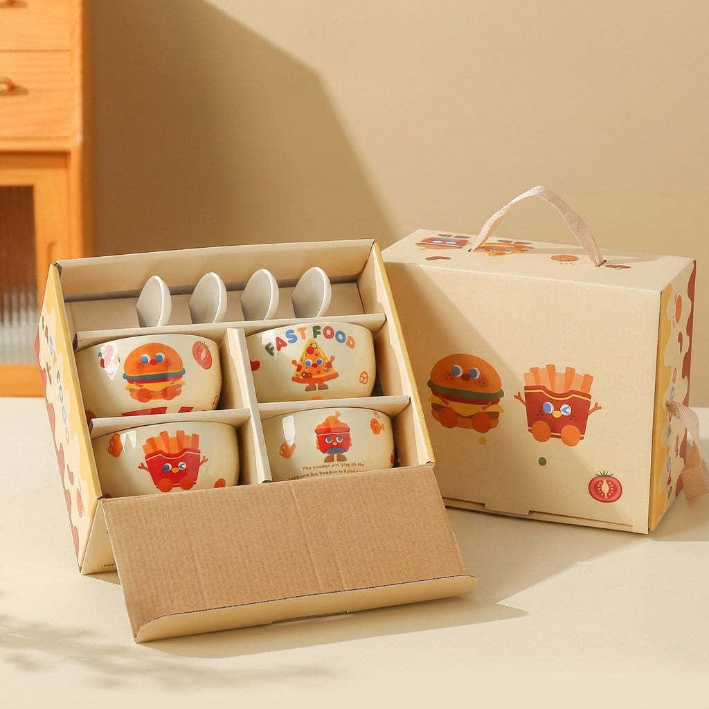 Riceglaze™ Ceramic Rice Bowl Gift Set, material and detail close-up