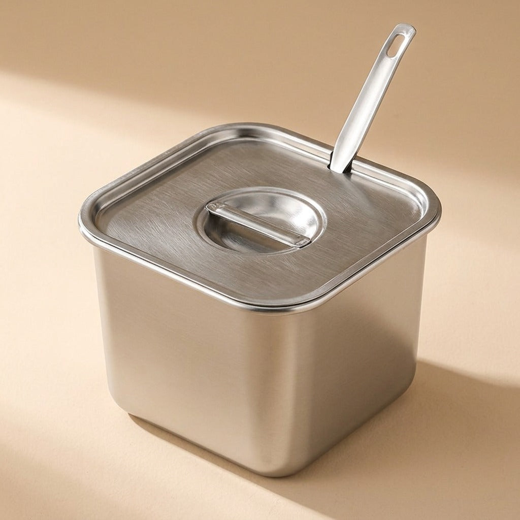 Herbhold™ Stainless Steel Seasoning Jar, material and detail close-up