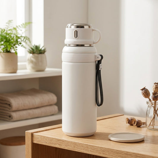 Heatseal™ 316 Stainless Steel Thermos Cup in a calm home setting