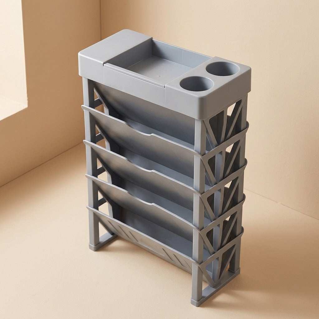 Classrack™ Plastic Classroom Book Storage Rack, material and detail close-up