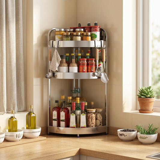 Spicerack™ 304 Stainless Steel Seasoning Rack in a calm home setting