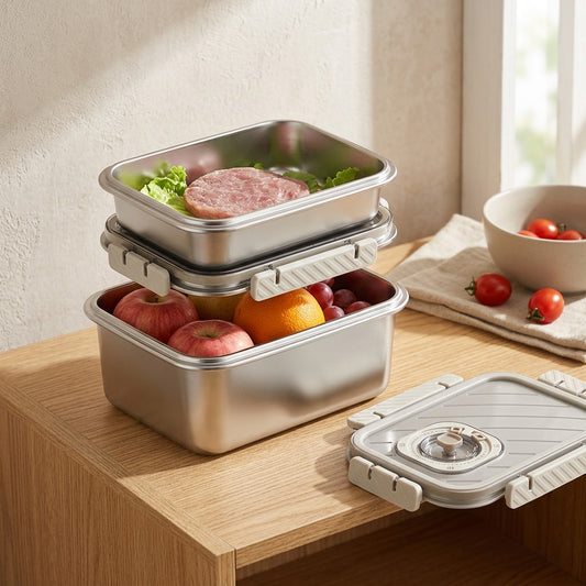 Bentoseal™ Stainless Steel Bento Box, styled close view