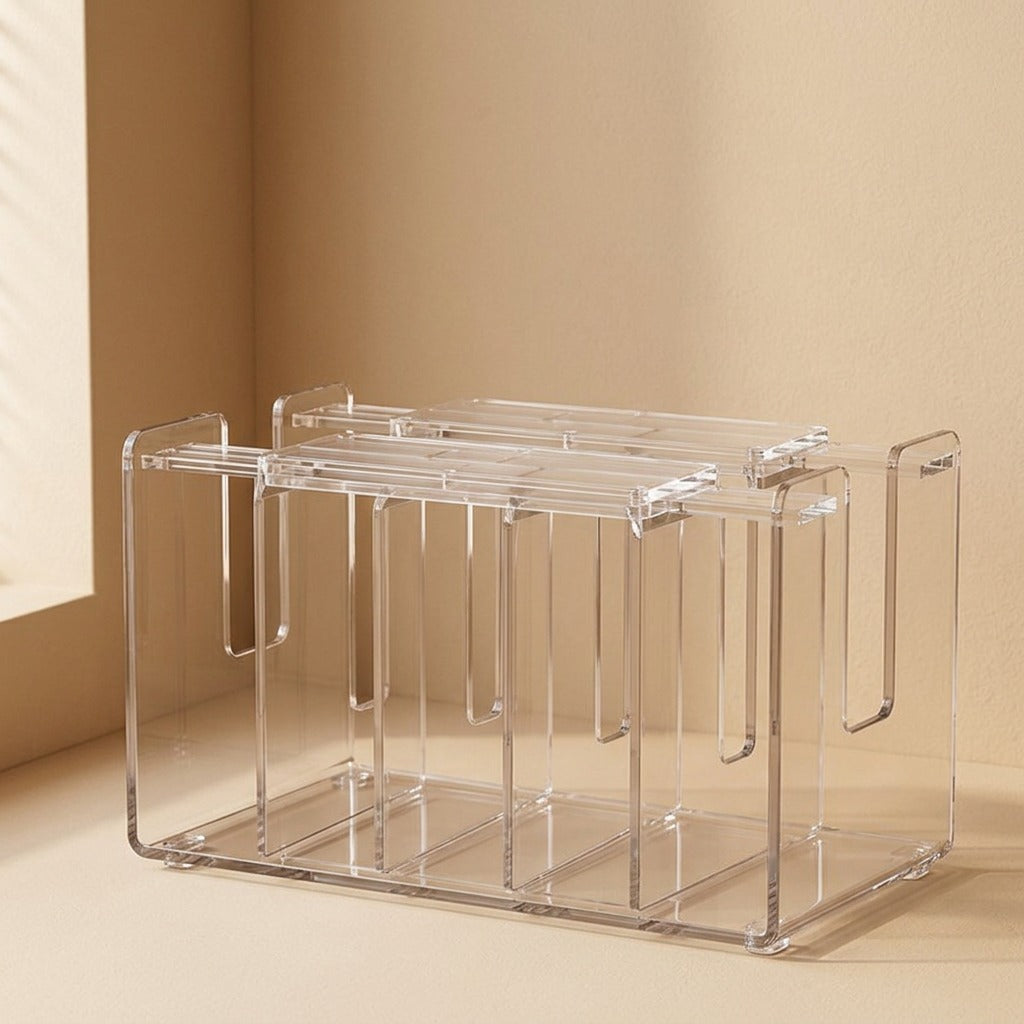 Bookstretch™ Retractable Five-Column Desktop Bookshelf, material and detail close-up