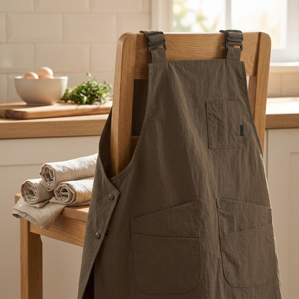 Velvetflip™ Velvet Reversible Apron, styled close view