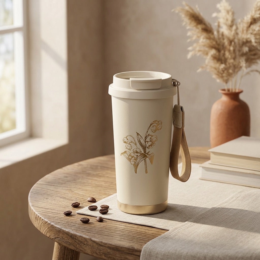 Brewsteel™ 316 Stainless Steel Coffee Cup, styled close view