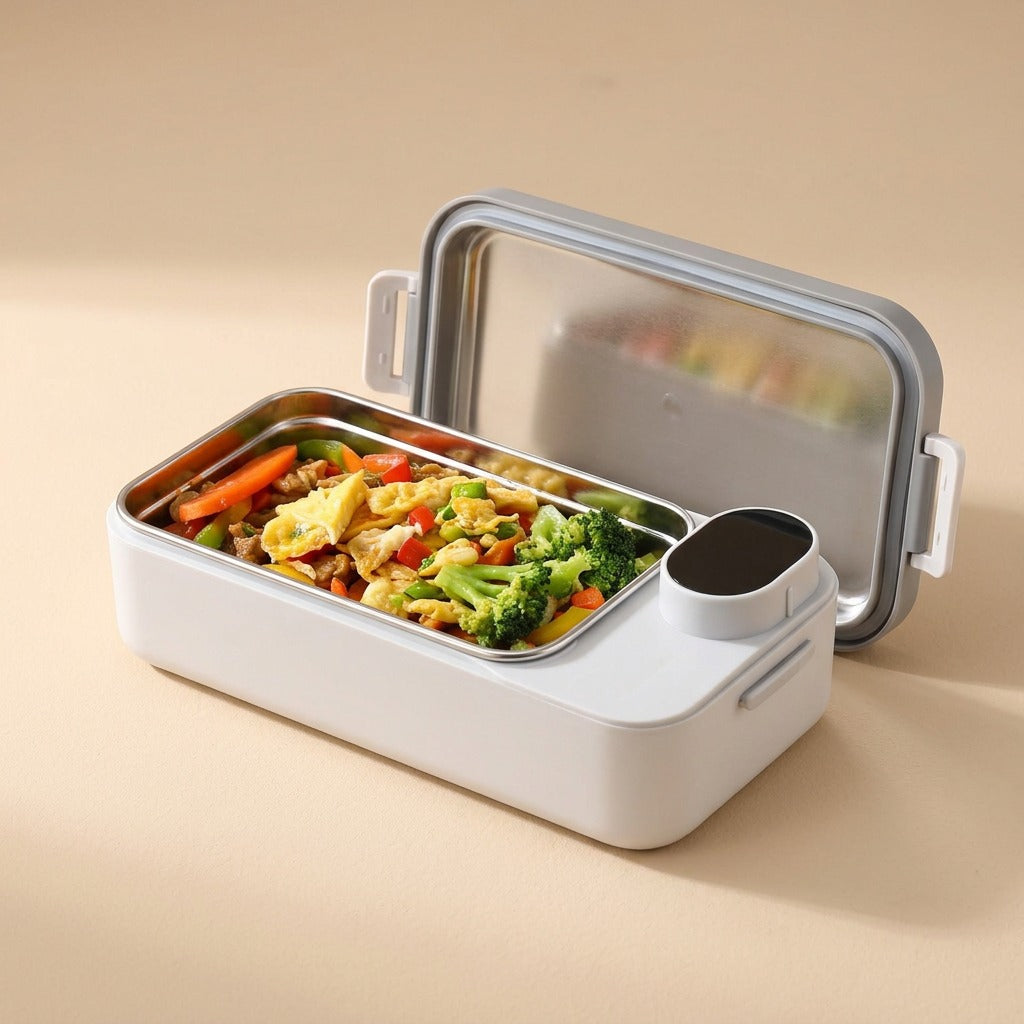 Mealshield™ Stainless Steel Lunch Box, material and detail close-up
