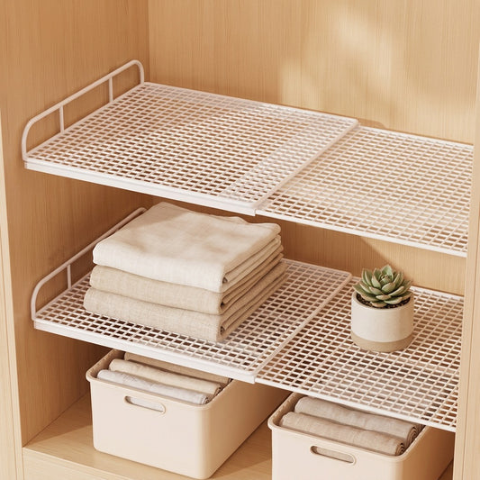 Closetrack™ Carbon Steel Wardrobe Storage Rack in a calm home setting