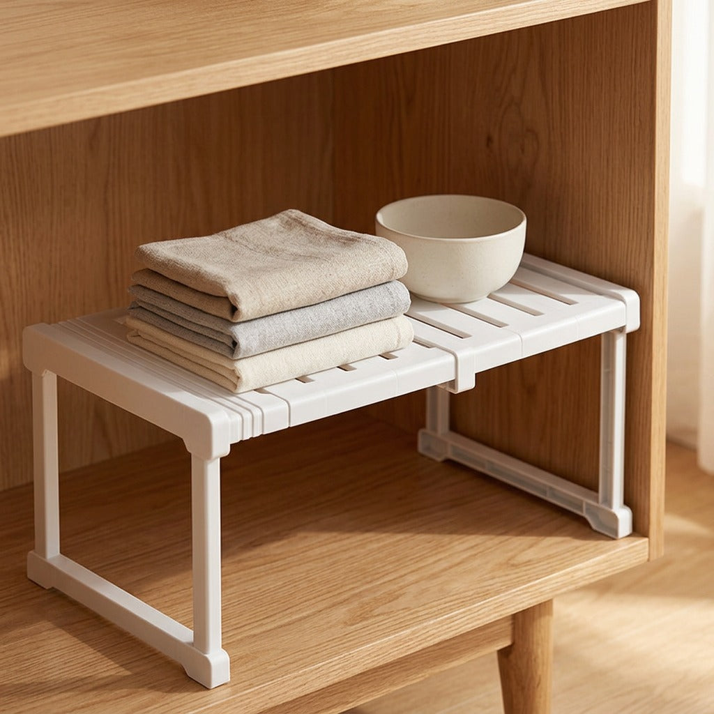 Shelfslide™ Retractable Carbon Steel Cabinet Shelf, styled close view