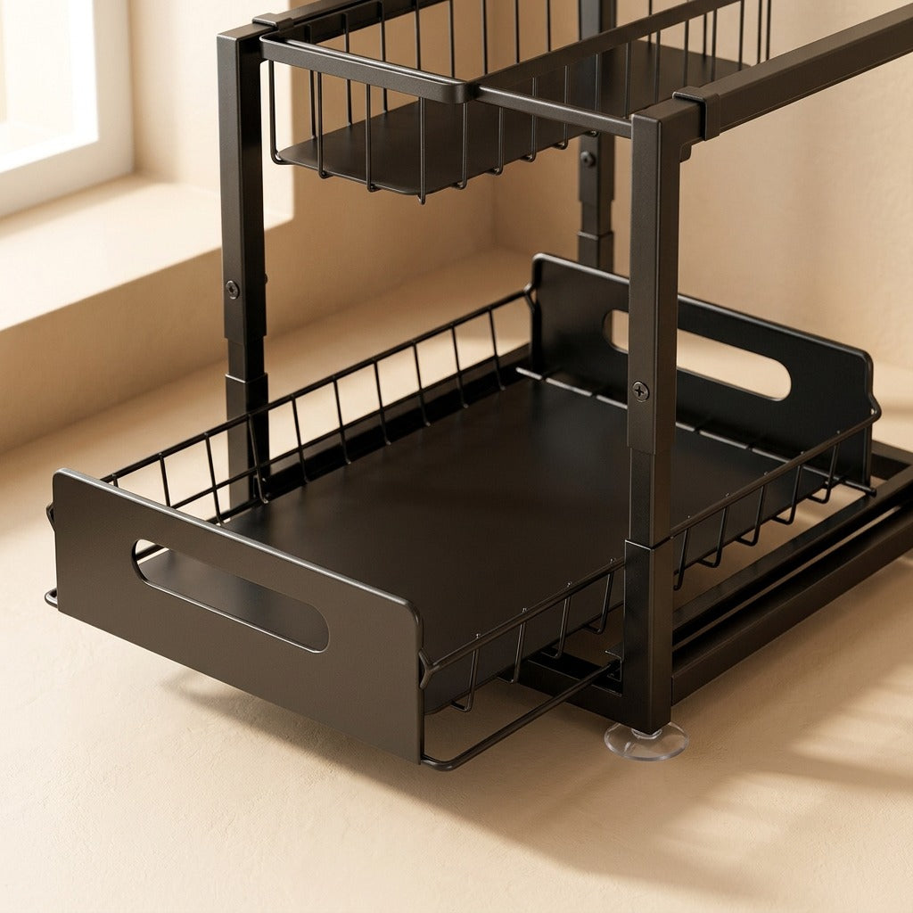 Sinktier™ Iron Kitchen Sink Storage Rack, material and detail close-up