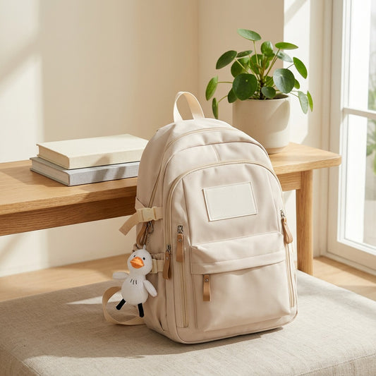 Youthpack™ Youth Campus Polyester Backpack in a calm home setting