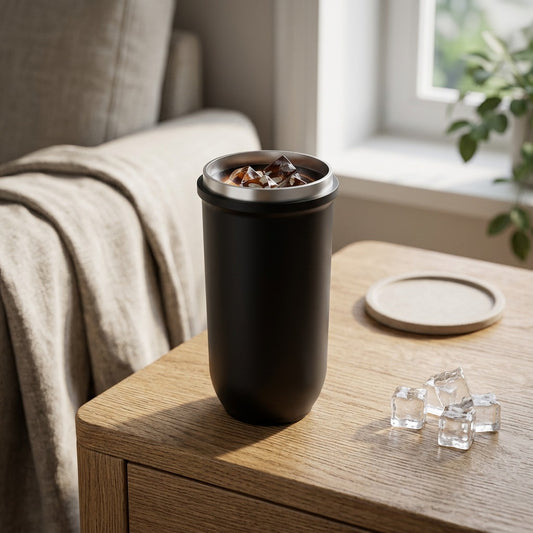 Sipsulate™ 316 Stainless Steel Insulated Straw Cup, styled close view