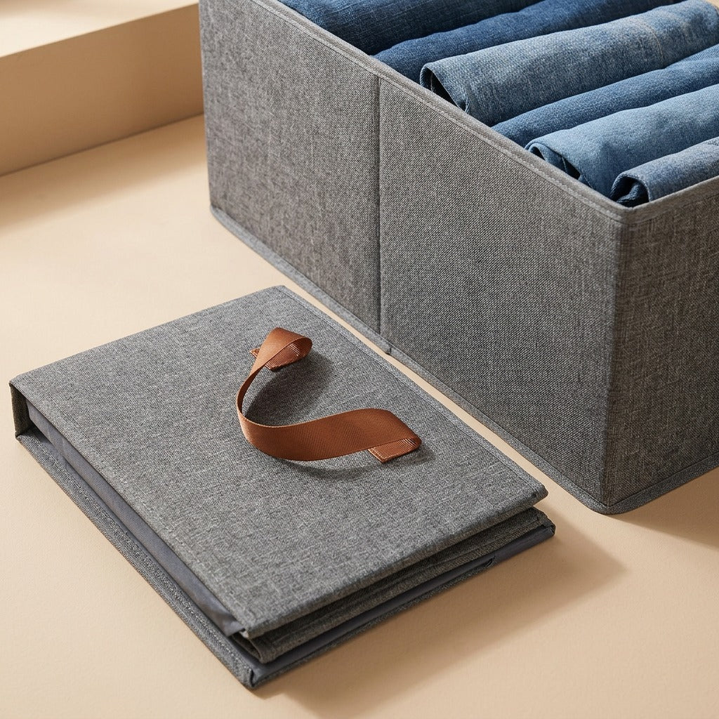 Foldbox™ Foldable Clothing Storage Box, material and detail close-up