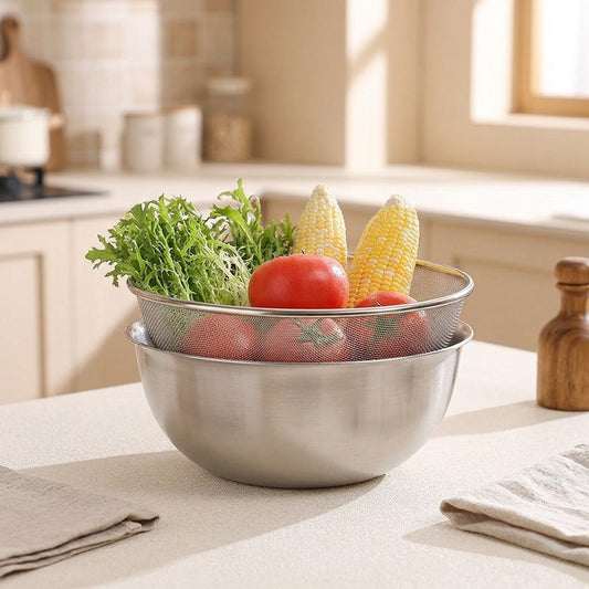 Steelwash™ 304 Stainless Steel Washing Basin, styled close view