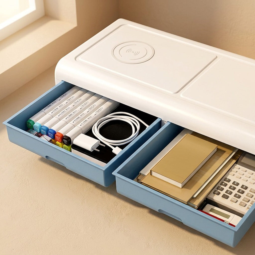 Storeperch™ Plastic Monitor Stand Storage Rack, material and detail close-up
