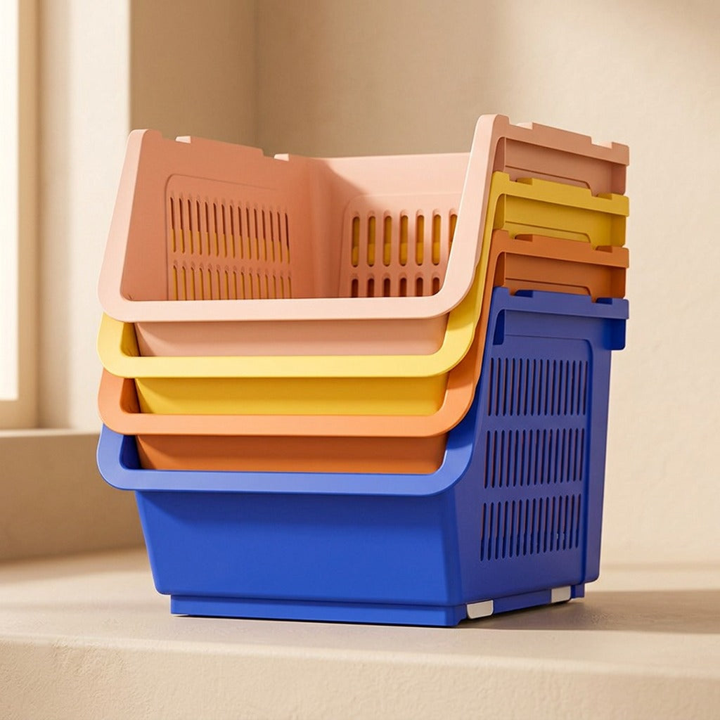 Fourtier™ Four-Layer Plastic Storage Rack, material and detail close-up