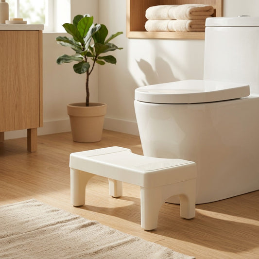 Stepstead™ PP Toilet Stool in a calm home setting