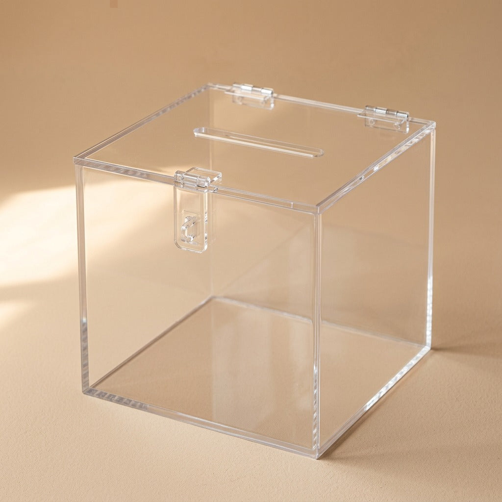 Lucentbox™ High-Transparency Acrylic Display Box, material and detail close-up