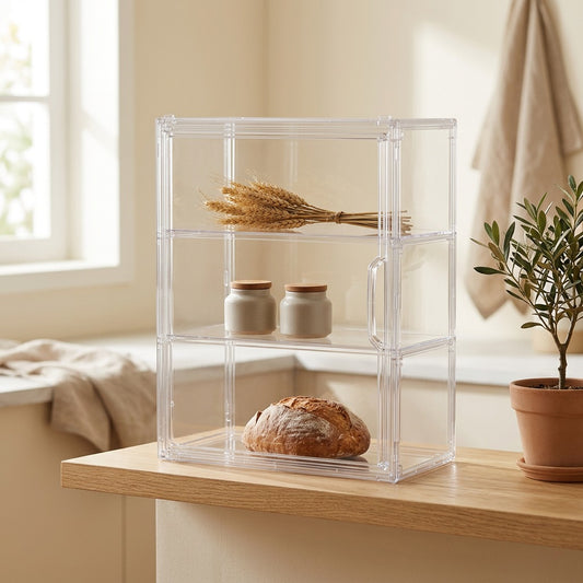 Showcase™ PET Acrylic Storage Display Box in a calm home setting