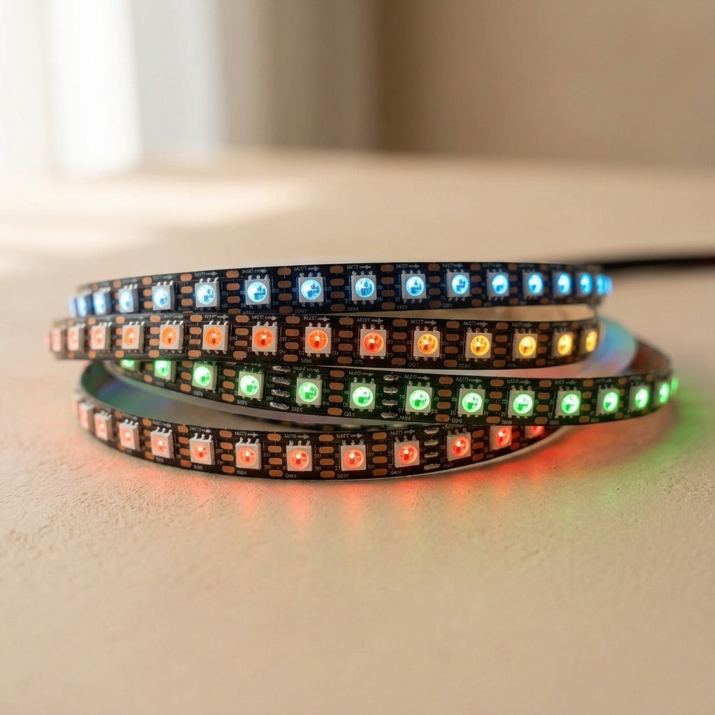 Pixelribbon™ WS2812B 5050 LED Light Strip, material and detail close-up