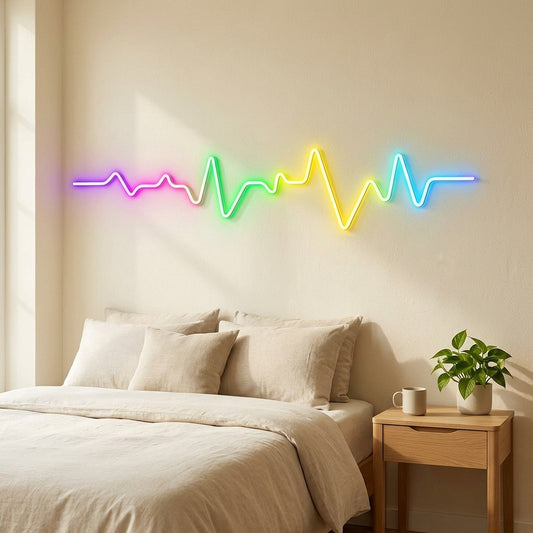 Glowbeat™ RGB Bluetooth Neon Light Strip in a calm home setting
