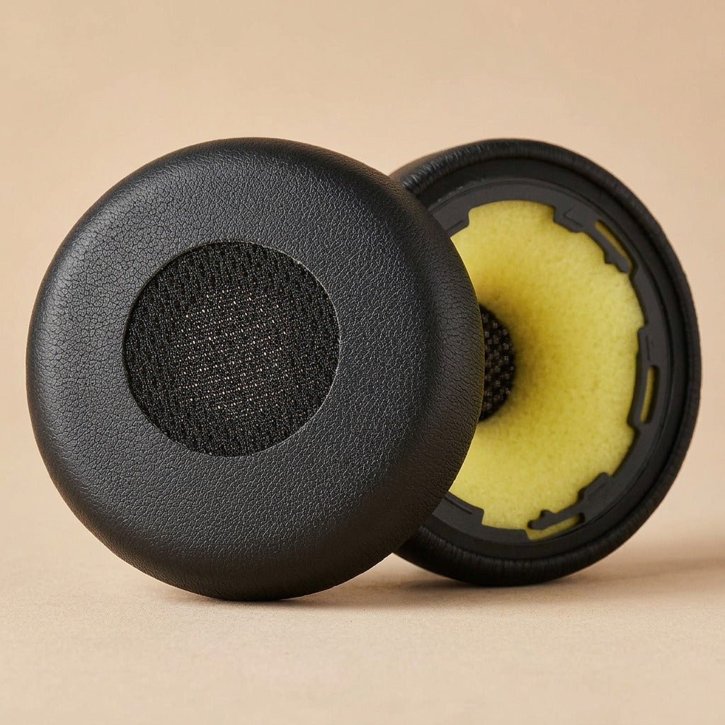 Earplush™ Sponge Cover for Jabra Evolve 75-Series Earmuffs, material and detail close-up