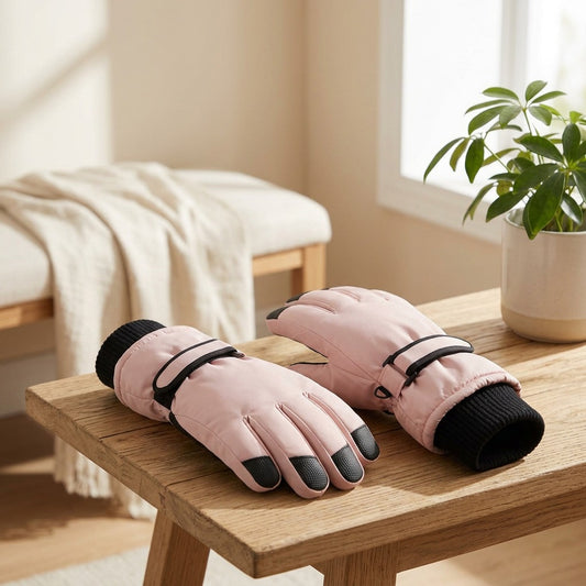 Glovetouch™ Women's Touch Screen Ski Gloves in a calm home setting