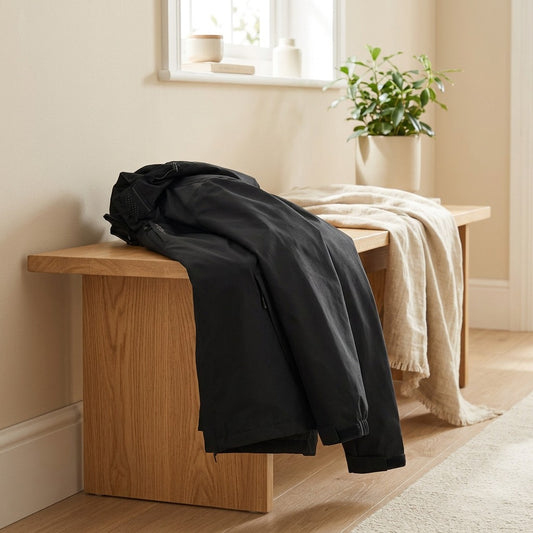 Ridgewear™ Polyester Outdoor Jacket in a calm home setting