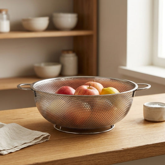Fruitrest™ 304 Stainless Steel Fruit Basket, styled close view