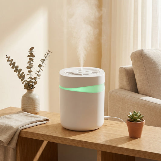 Airgleam™ USB Air Humidifier With Ambient Light in a calm home setting