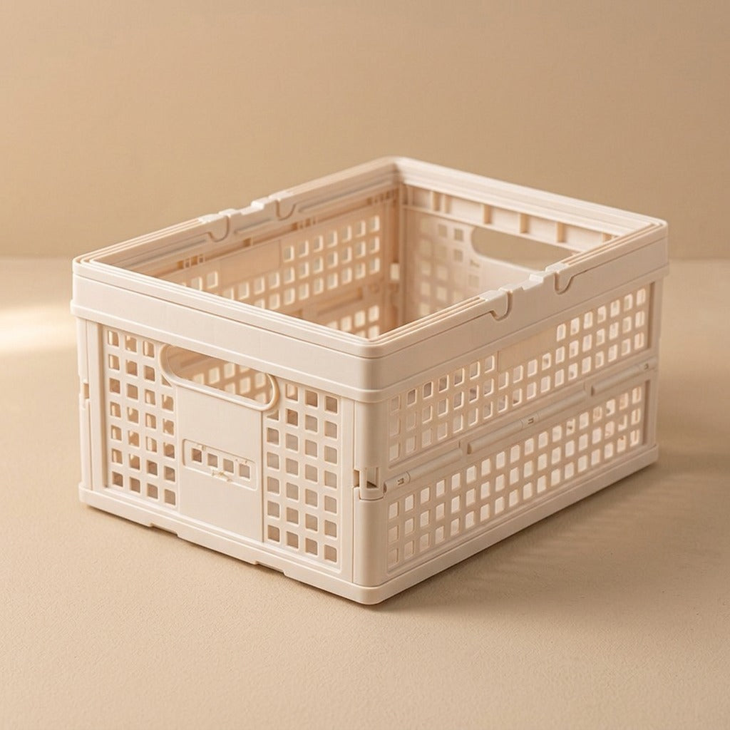 Foldbasket™ Plastic Folding Storage Basket, material and detail close-up