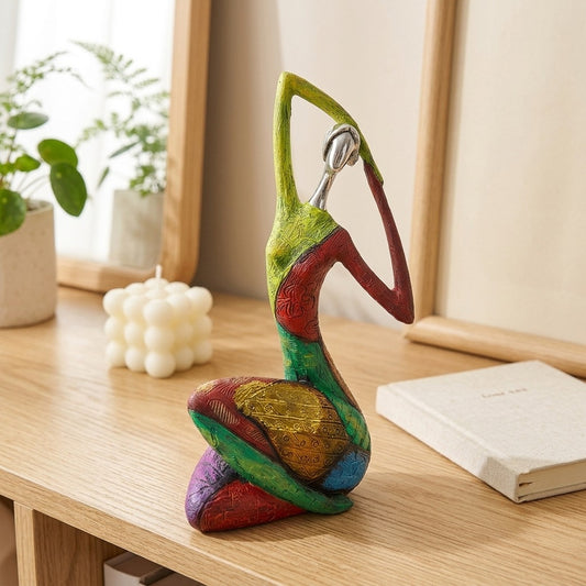 Shelfwhim™ Resin Character Ornament for Living Room in a calm home setting