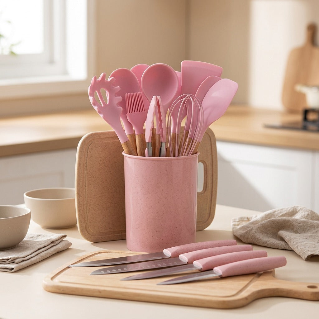 Silicook™ Silicone Kitchen Utensil Set, styled close view