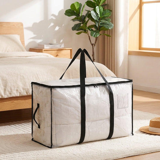 Quiltcube™ Cubic PP Quilt Storage Bag in a calm home setting