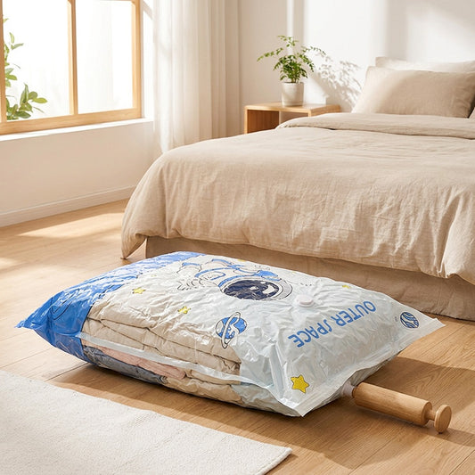 Airseal™ Pa+Pe Vacuum Compression Bags in a calm home setting