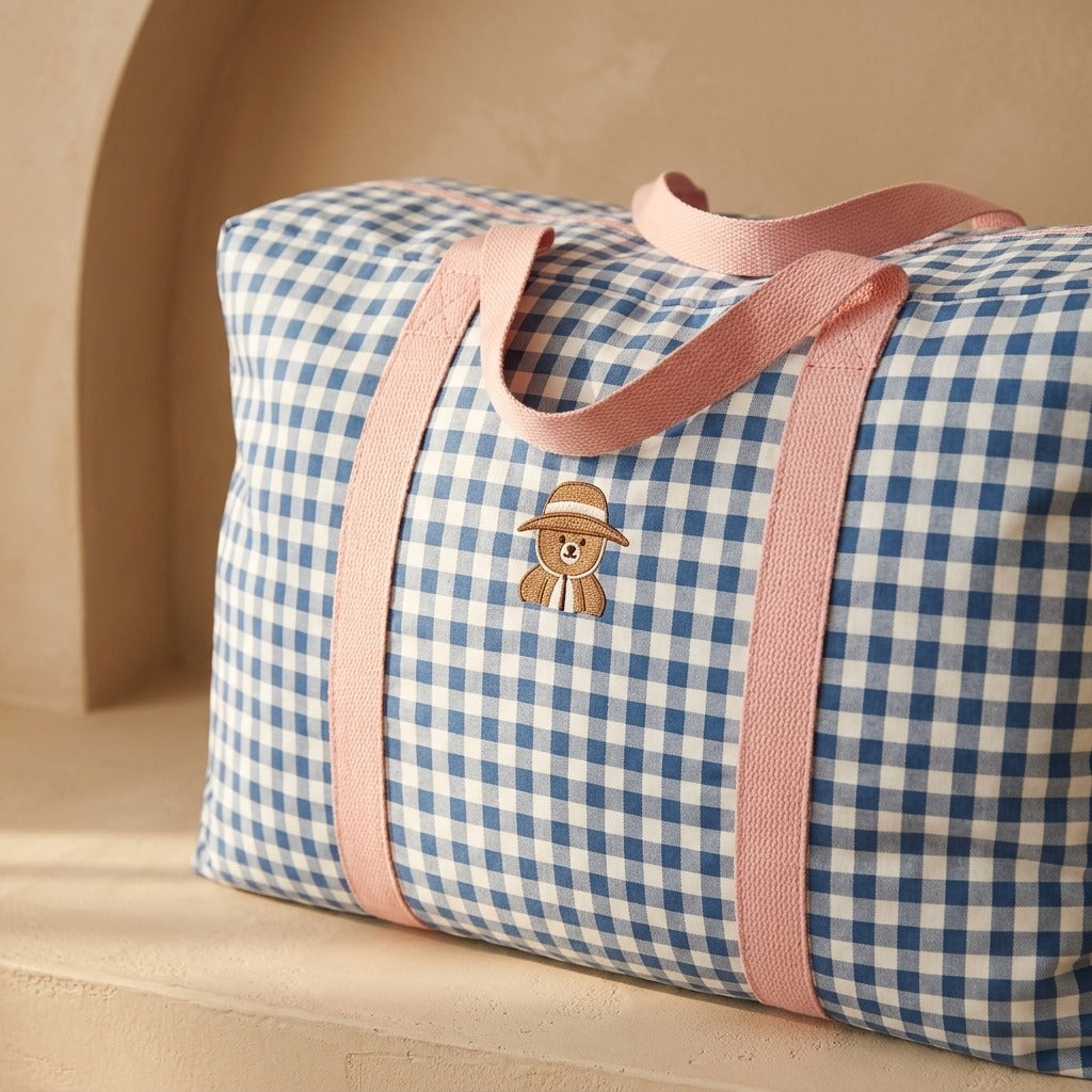 Quiltround™ Round Quilt Storage Bag, material and detail close-up