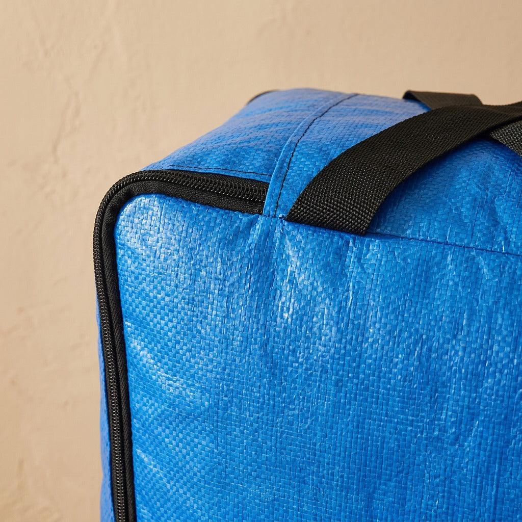 Quiltstow™ Laminated Quilt Storage Bag, material and detail close-up