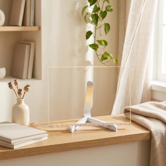 Wipewrite™ Acrylic Erasable Message Board in a calm home setting