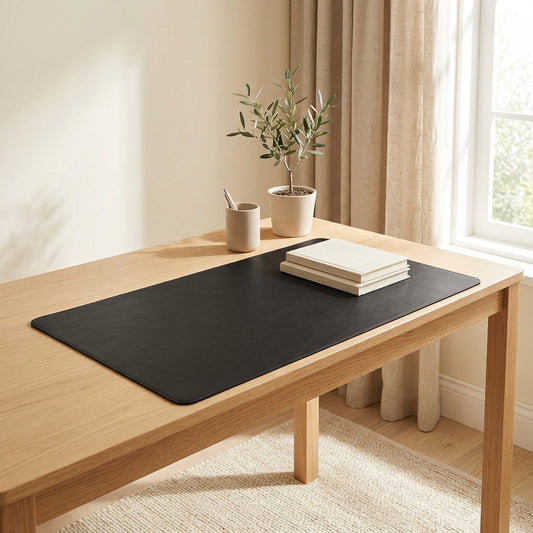 Tablehide™ Leather Table Mat in a calm home setting