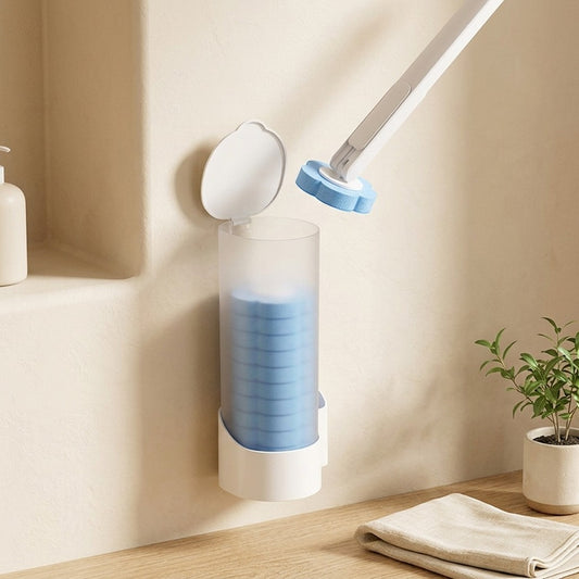 Dissolve™ Dissolvable Head Disposable Toilet Brush in a calm home setting