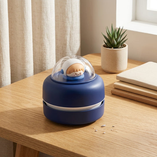 Crumbglide™ Desktop Crumb Vacuum Cleaner in a calm home setting