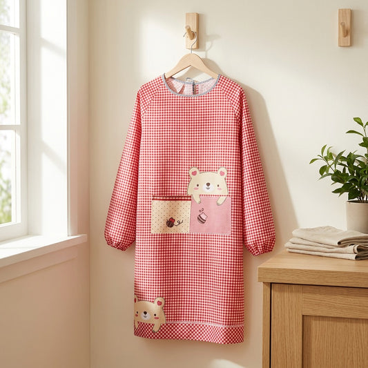 Sleevecook™ Polyester Kitchen Apron With Sleeves in a calm home setting
