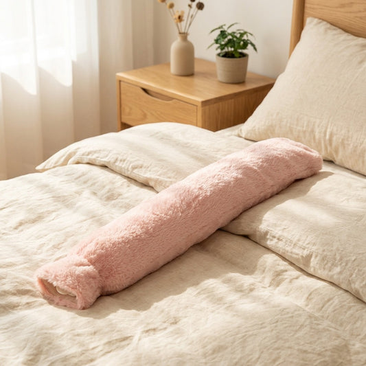 Longwarm™ 78cm Long Rubber Hot Water Bottle in a calm home setting